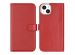 Selencia Étui de téléphone portefeuille en cuir véritable iPhone 14 Plus - Rouge