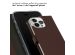 Selencia Étui de téléphone portefeuille en cuir véritable iPhone 14 Pro Max - Brun
