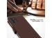 Selencia Étui de téléphone portefeuille en cuir véritable Samsung Galaxy A13 (4G) - Brun