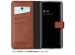 Selencia Étui de téléphone portefeuille en cuir véritable Samsung Galaxy A53 - Brun clair