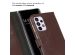 Selencia Étui de téléphone portefeuille en cuir véritable Samsung Galaxy A33 - Brun