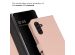 Selencia Étui de téléphone portefeuille en cuir véritable Samsung Galaxy A13 (5G) / A04s - Dusty Pink