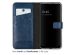 Selencia Étui de téléphone portefeuille en cuir véritable Samsung Galaxy A13 (5G) / A04s - Bleu