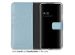 Selencia Étui de téléphone portefeuille en cuir véritable Samsung Galaxy S22 - Air Blue