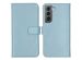 Selencia Étui de téléphone portefeuille en cuir véritable Samsung Galaxy S22 - Air Blue