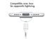 iMoshion ﻿Câble Lightning vers USB-C - Non MFi - Textile tressé - 1 mètre - Blanc