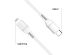 iMoshion ﻿Câble Lightning vers USB-C - Non MFi - Textile tressé - 2 mètre - Blanc