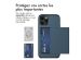 iMoshion Coque arrière avec porte-cartes iPhone 12 (Pro) - Bleu foncé