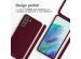 iMoshion ﻿Coque en silicone avec cordon Samsung Galaxy S21 FE - Rouge foncé