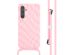 iMoshion Coque design en silicone avec cordon Samsung Galaxy A54 (5G) - Retro Pink