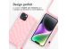 iMoshion Coque design en silicone avec cordon iPhone 14 - Retro Pink