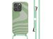 iMoshion Coque design en silicone avec cordon iPhone 14 Pro - Retro Green