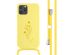 iMoshion Coque design en silicone avec cordon iPhone 12 (Pro) - Flower Yellow