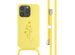 iMoshion Coque design en silicone avec cordon iPhone 14 Pro - Flower Yellow