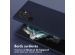 Selencia Coque silicone avec cordon amovible Samsung Galaxy S22 Ultra - Bleu foncé