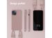 Selencia Coque silicone avec cordon amovible iPhone 14 - Sand Pink
