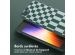 Selencia ﻿Coque design en silicone avec cordon amovible iPhone SE (2022 / 2020) / 8 / 7 - Irregular Check Green