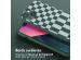 Selencia ﻿Coque design en silicone avec cordon amovible iPhone 13 - Irregular Check Green