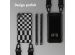 Selencia ﻿Coque design en silicone avec cordon amovible iPhone SE (2022 / 2020) / 8 / 7 - Irregular Check Black