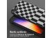 Selencia ﻿Coque design en silicone avec cordon amovible iPhone SE (2022 / 2020) / 8 / 7 - Irregular Check Black