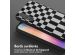 Selencia ﻿Coque design en silicone avec cordon amovible Samsung Galaxy A54 (5G) - Irregular Check Black