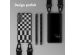 Selencia ﻿Coque design en silicone avec cordon amovible Samsung Galaxy S21 - Irregular Check Black