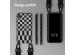 Selencia ﻿Coque design en silicone avec cordon amovible iPhone Xr - Irregular Check Black