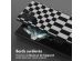 Selencia ﻿Coque design en silicone avec cordon amovible Samsung Galaxy S22 Ultra - Irregular Check Black
