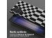 Selencia ﻿Coque design en silicone avec cordon amovible Samsung Galaxy S23 Ultra - Irregular Check Black