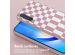 Selencia ﻿Coque design en silicone avec cordon amovible Samsung Galaxy A34 (5G) - Irregular Check Sand Pink