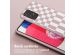 Selencia ﻿Coque design en silicone avec cordon amovible Samsung Galaxy A52(s) (5G/4G) - Irregular Check Sand Pink