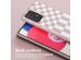 Selencia ﻿Coque design en silicone avec cordon amovible Samsung Galaxy A53 - Irregular Check Sand Pink