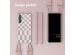 Selencia ﻿Coque design en silicone avec cordon amovible Samsung Galaxy A54 (5G) - Irregular Check Sand Pink