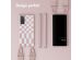 Selencia ﻿Coque design en silicone avec cordon amovible Samsung Galaxy S20 FE - Irregular Check Sand Pink