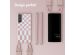 Selencia ﻿Coque design en silicone avec cordon amovible Samsung Galaxy S21 - Irregular Check Sand Pink