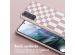 Selencia ﻿Coque design en silicone avec cordon amovible Samsung Galaxy S21 - Irregular Check Sand Pink