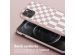 Selencia ﻿Coque design en silicone avec cordon amovible iPhone 12 (Pro) - Irregular Check Sand Pink