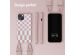 Selencia ﻿Coque design en silicone avec cordon amovible iPhone 13 - Irregular Check Sand Pink