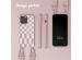 Selencia ﻿Coque design en silicone avec cordon amovible iPhone 14 Pro Max - Irregular Check Sand Pink