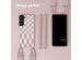 Selencia ﻿Coque design en silicone avec cordon amovible Samsung Galaxy S22 - Irregular Check Sand Pink