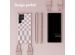 Selencia ﻿Coque design en silicone avec cordon amovible Samsung Galaxy S22 Ultra - Irregular Check Sand Pink