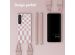 Selencia ﻿Coque design en silicone avec cordon amovible Samsung Galaxy S23 - Irregular Check Sand Pink