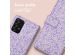 iMoshion ﻿Étui de téléphone portefeuille Design Samsung Galaxy A52(s) (5G/4G) - Purple White Flowers