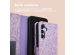 iMoshion ﻿Étui de téléphone portefeuille Design Samsung Galaxy A14 (5G/4G) - Purple White Flowers