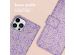 iMoshion ﻿Étui de téléphone portefeuille Design iPhone 12 (Pro) - Purple White Flowers