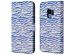 iMoshion ﻿Étui de téléphone portefeuille Design Samsung Galaxy S9 - White Blue Stripes