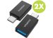 iMoshion 2x Adaptateur USB-C (mâle) vers USB-A 3.2 (femelle) - OTG - Noir