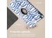 iMoshion Coque tablette Design rotatif à 360° iPad 9 (2021) / iPad 8 (2020) / iPad 7 (2019) 10.2 pouces - White Blue Stripes