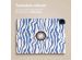 iMoshion Coque tablette Design rotatif à 360° iPad Pro 12.9 (2018 / 2020 / 2021 / 2022) - White Blue Stripes