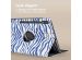 iMoshion Coque tablette Design rotatif à 360° Samsung Galaxy Tab S9 Plus - White Blue Stripes
